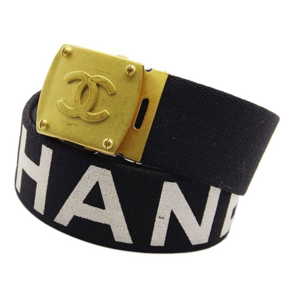 Chanel Black GI Belt 94A #75/30 Small Good 130962 - Picture 1 of 16